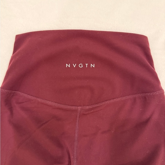 NVGTN Women's High-Waist Leggings in Burgundy - Picture 4 of 5